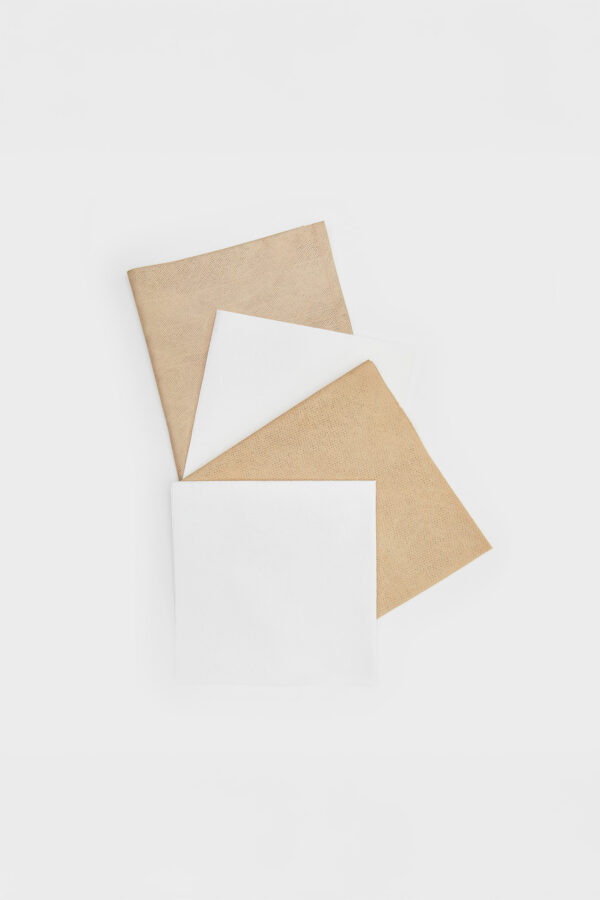Lot de 4 lavettes surfaces fragiles microperforées Sable Clair 40 x 40 cm - Le Petit René