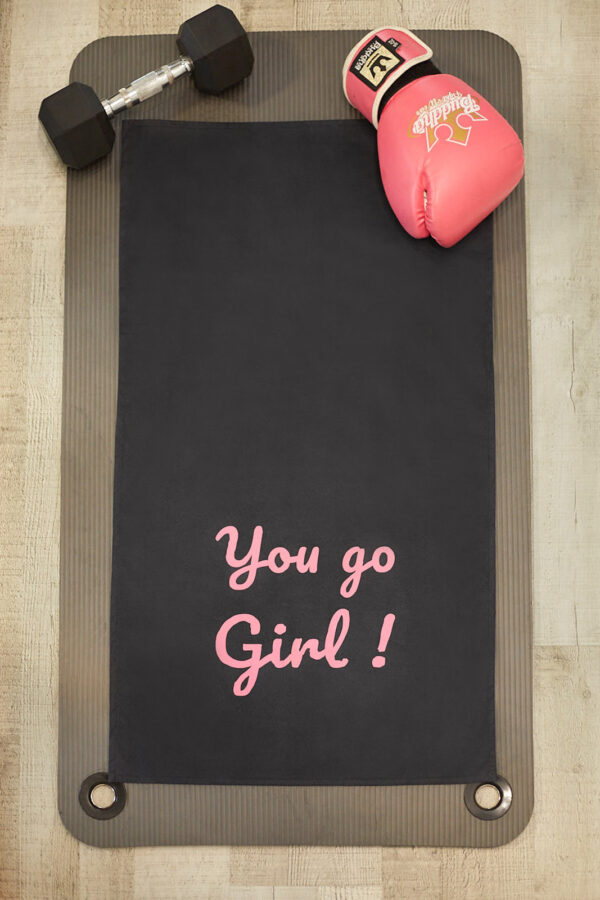 Serviette de Sport 50 x 90 cm You Go Girl Rose – Image 3
