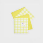 Pack de 4 lavettes essuie-verres microperforées aux tons jaunes 40 × 40 cm absorbantes, résistantes et réutilisables pour un séchage sans traces