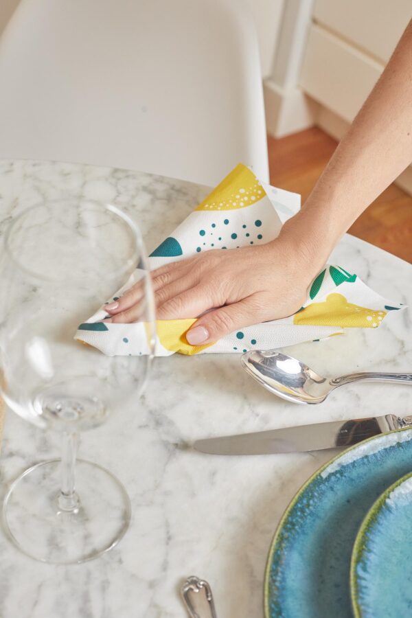 Set Éclat Cuisine 40 X 40 Cm Le Petit René Citron et Nature – Image 2