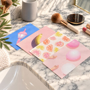 Lot 5 Lingettes Démaquillantes Lavables 15×10 cm – Candy Clean